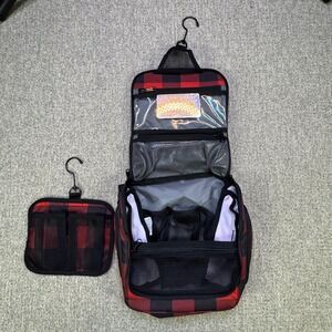 L.L. Bean Personal Organizer Toiletry Bag Medium Buffalo Plaid Hanging NWOT